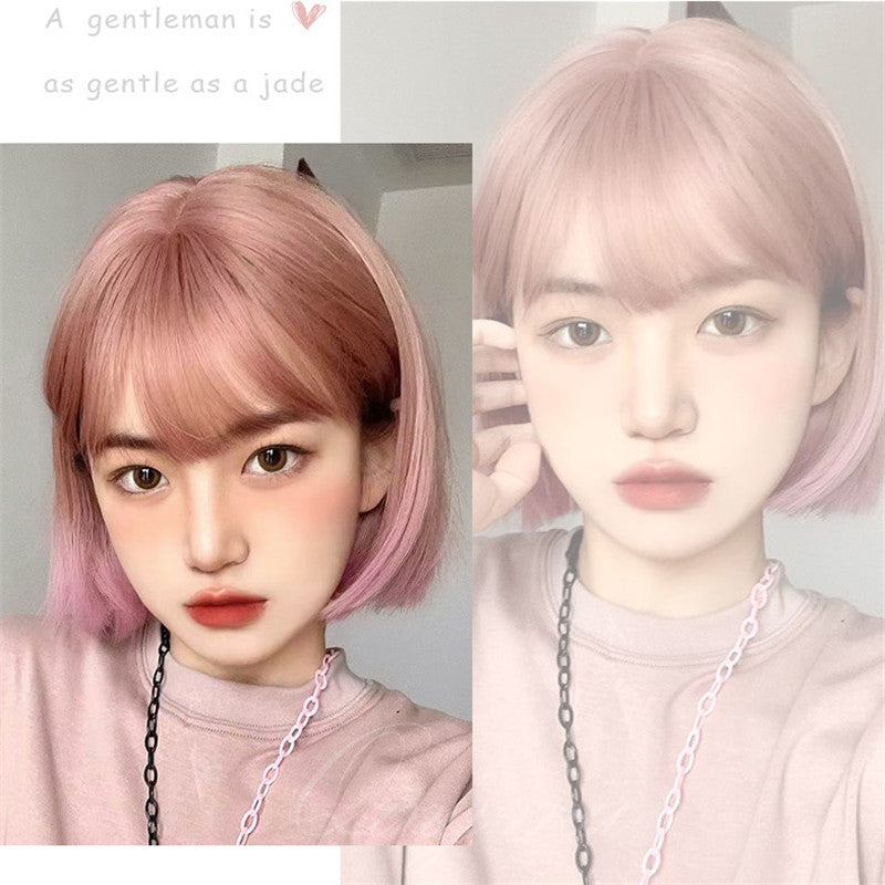 PINK BROWN SHORT WIG UB3323