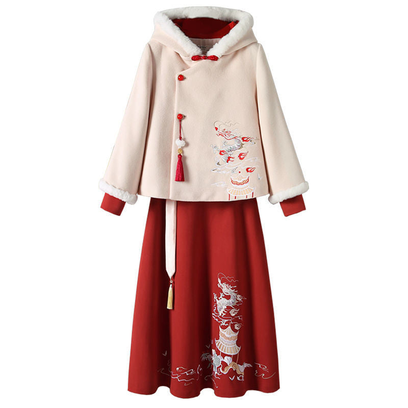 TWO PIECE CHINESE STYLE HANFU SUIT SKIRT UB3312