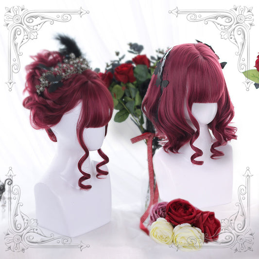 "RED CUTE SHORT CURLY" WIG Y021624