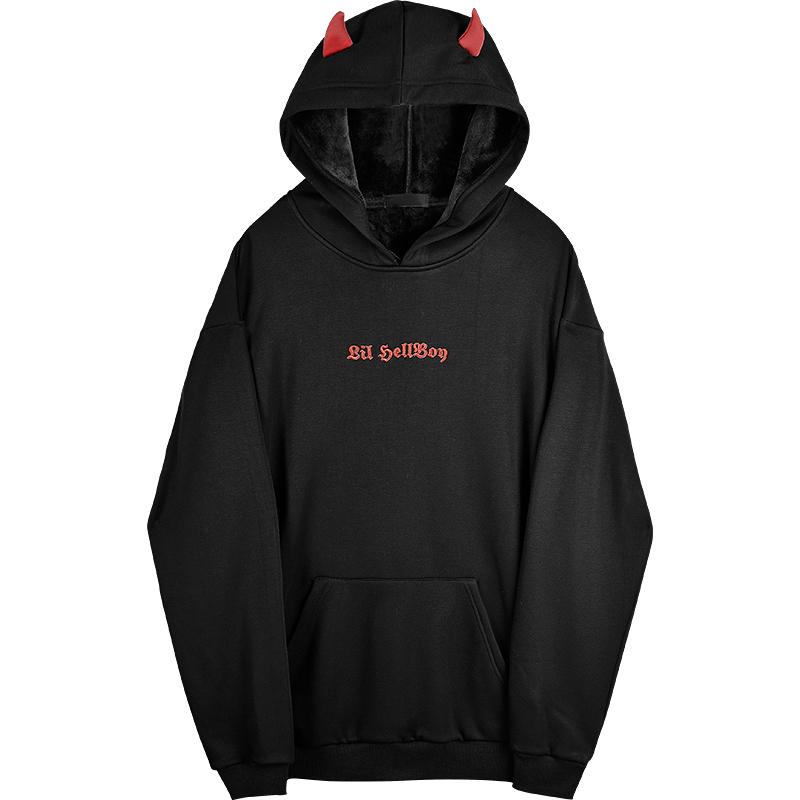 "DEVIL" BLACK HOODIE K080104