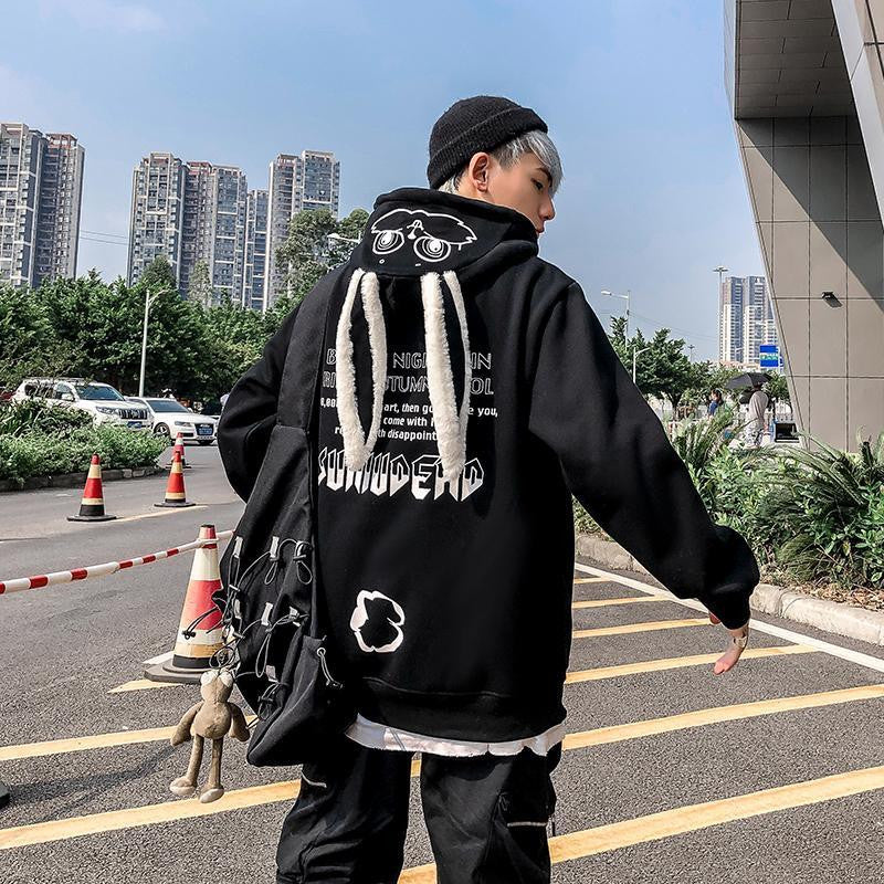 BUNNY EARS PLUS VELVET COUPLE HOODIE UB3315