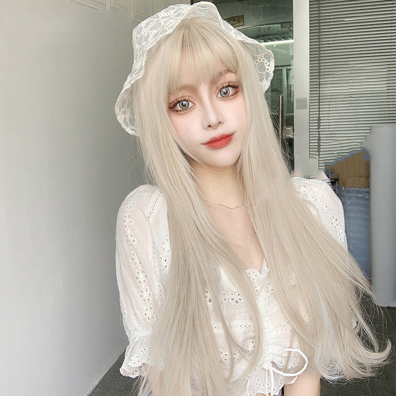 Natural Micro Curly Long Straight Wig ER5795
