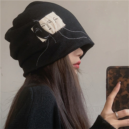 Black Knitted Wool Pile Hat ER5832