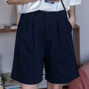 Japanese College Style Wide Leg Pants Shorts UB6324