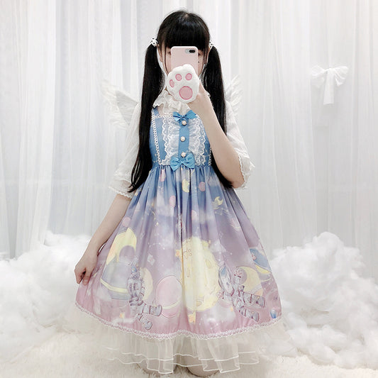 Universe Observer Gradient Sling Jsk Dress + Lolita Long Sleeves UB6315