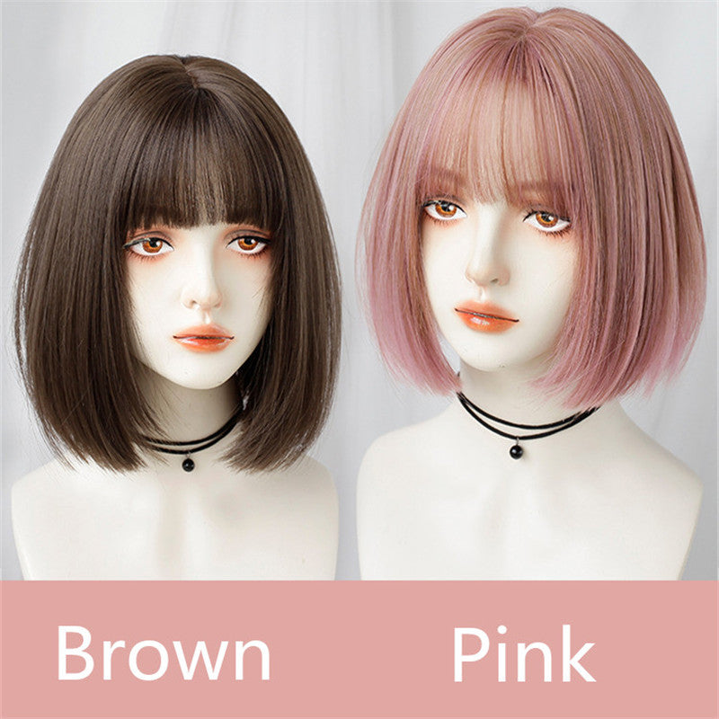 PINK BROWN SHORT WIG UB3323