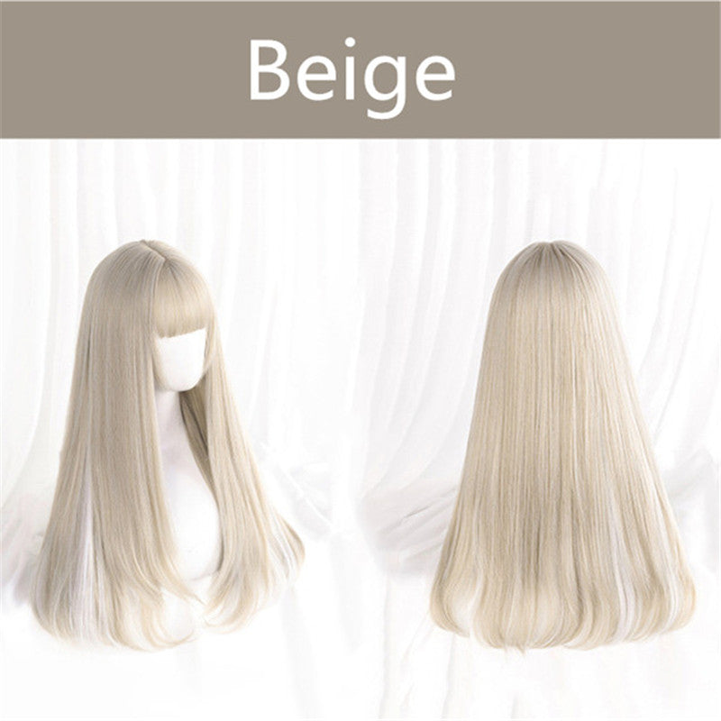 Natural Micro Curly Long Straight Wig ER5795