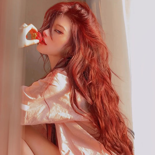 RED LONG CURLY HAIR  UB98036