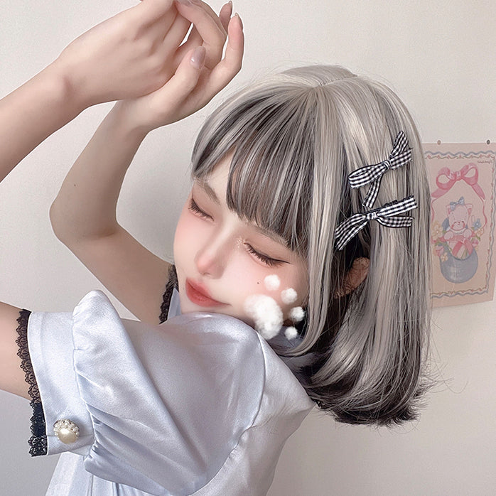 Angel | Black White Mixed Color Short Wig UB6400