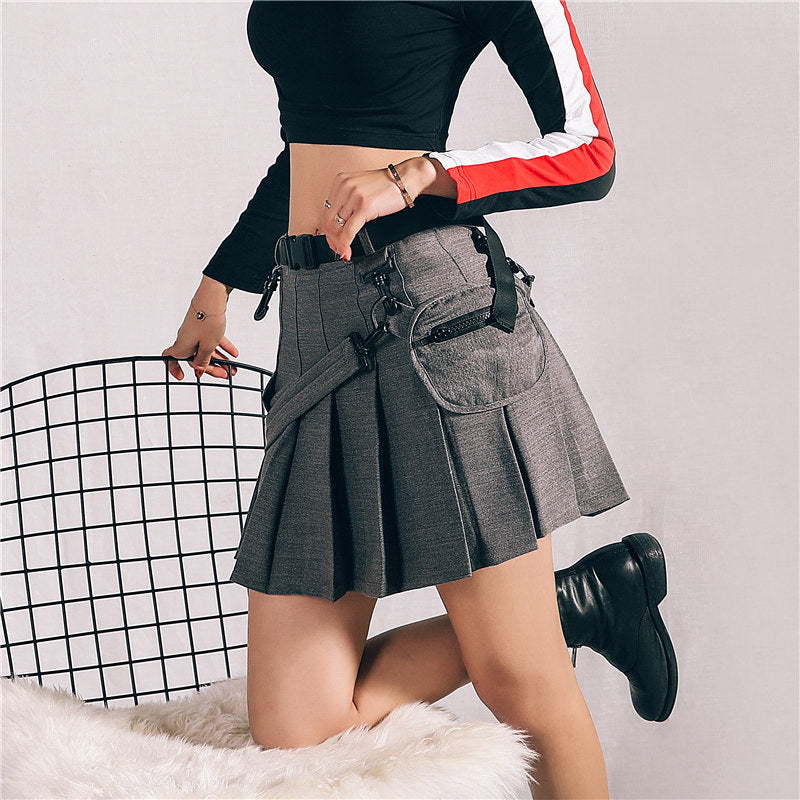 [@resauvi] “RETRO POCKET” PLEATED SKIRT K022601REVIEW