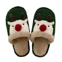 Cute Christmas Elk Cotton Slippers UB3484