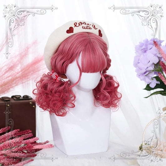 "VINTAGE CUTE PINK" LITTLE CURLY WIG Y021615