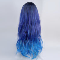 Lolita Blue And Purple Two-tone Gradient Long Curly Wig UB3503