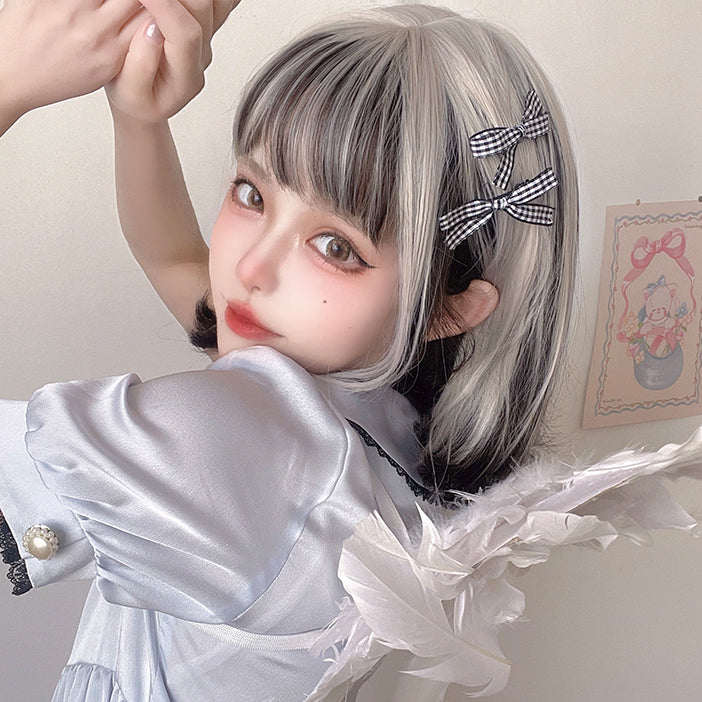 Angel | Black White Mixed Color Short Wig UB6400
