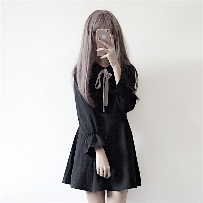 [@sugoimeg] "BOW BLACK LONG SLEEVE" DRESS K042601REVIEW