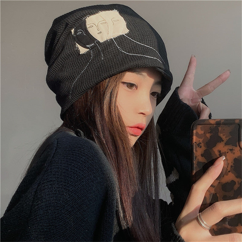 Black Knitted Wool Pile Hat ER5832