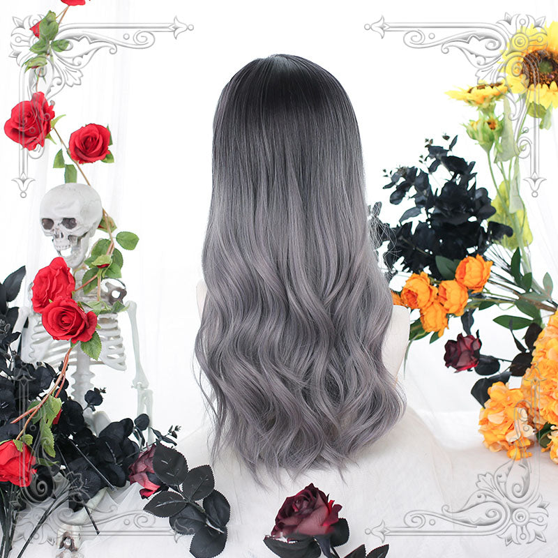 "GRADIENT GRAY LONG CURLY HAIR" WIG H081904