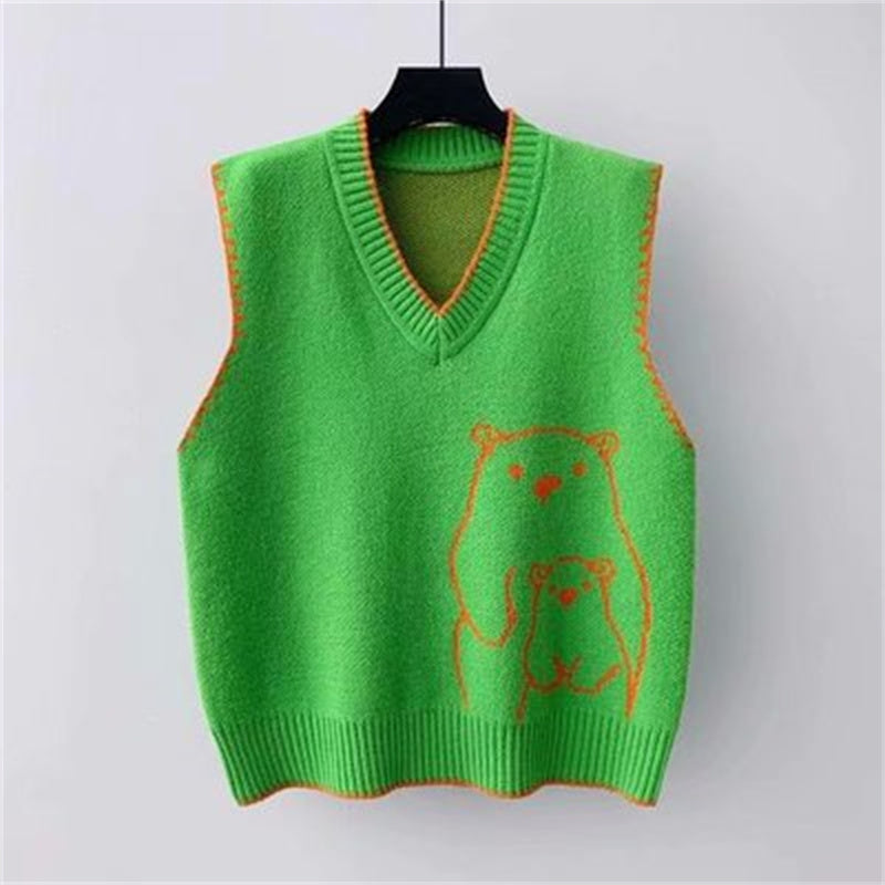 Cute Bear Jacquard Vest UB6189