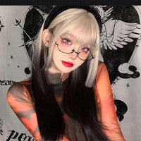 Lolita Daily Sweet Cute Gradient Black Straight Hair Wig UB3511
