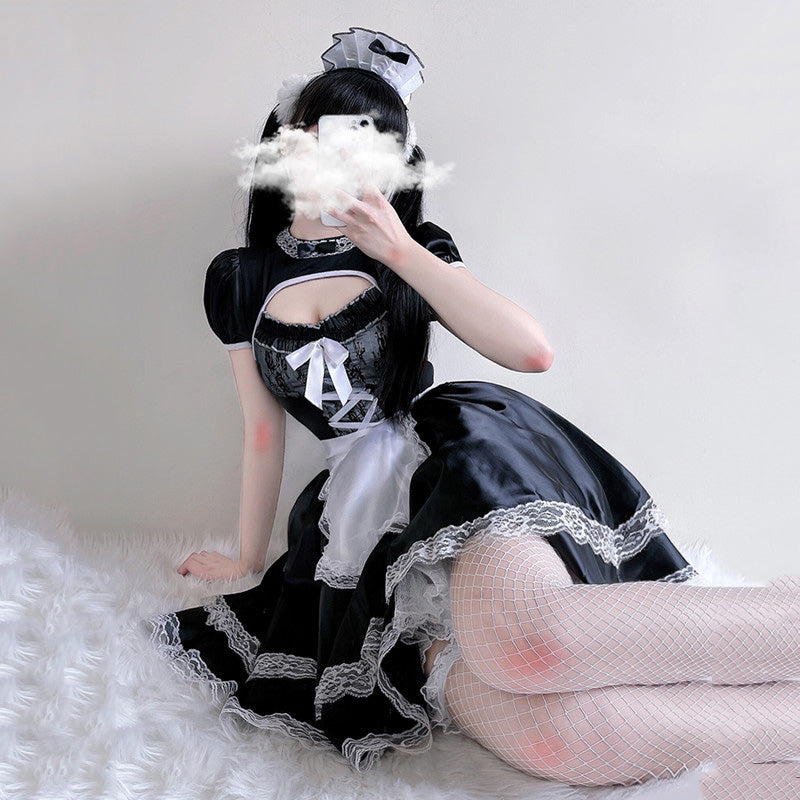 BLACK WHITE SEXY MAID OUTFIT UB3355