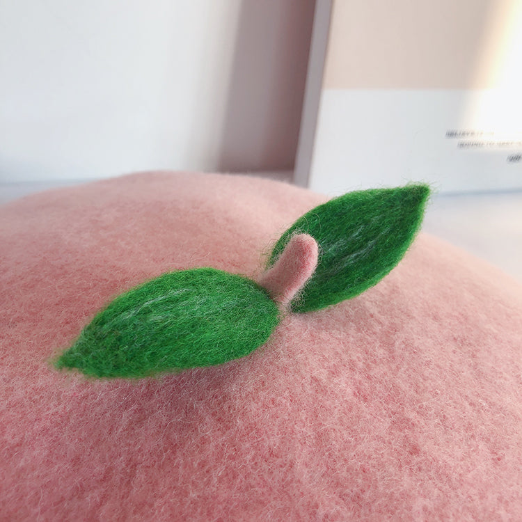 HANDMADE WOOL PEACH LEAF BERET UB3189
