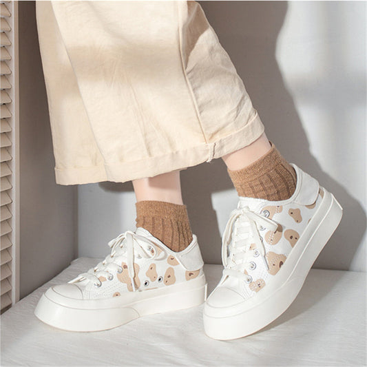 CUTE BEAR CANVAS SHOES UB2629