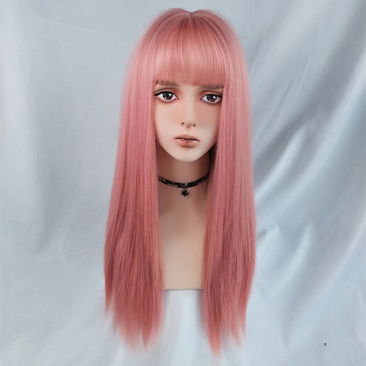 "PINK LONG STRAIGHT" WIG Y040304