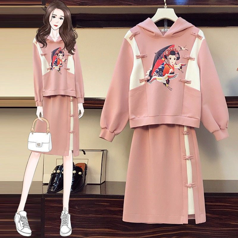HANFU CHINESE STYLE ELEMENT SWEATER SUIT UB3295