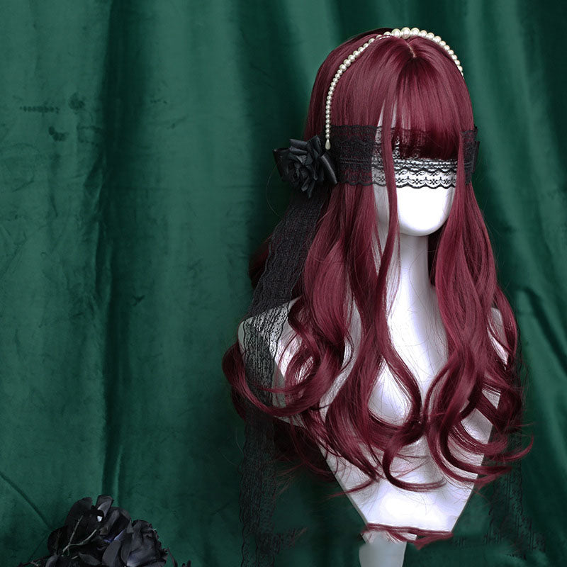 Cute Red Long Curly Wig UB6231