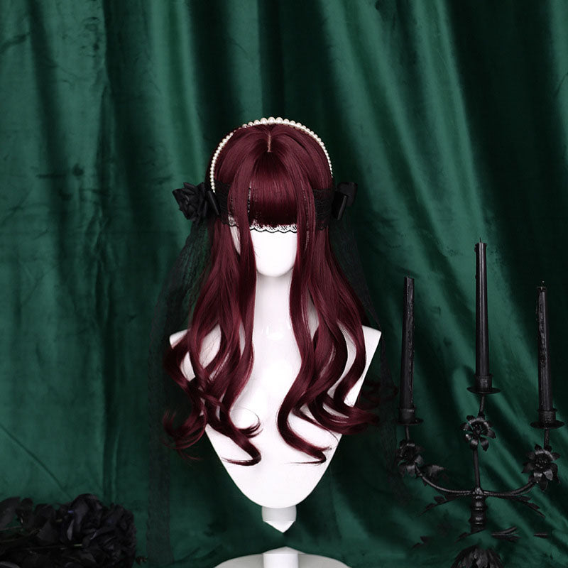 Cute Red Long Curly Wig UB6231