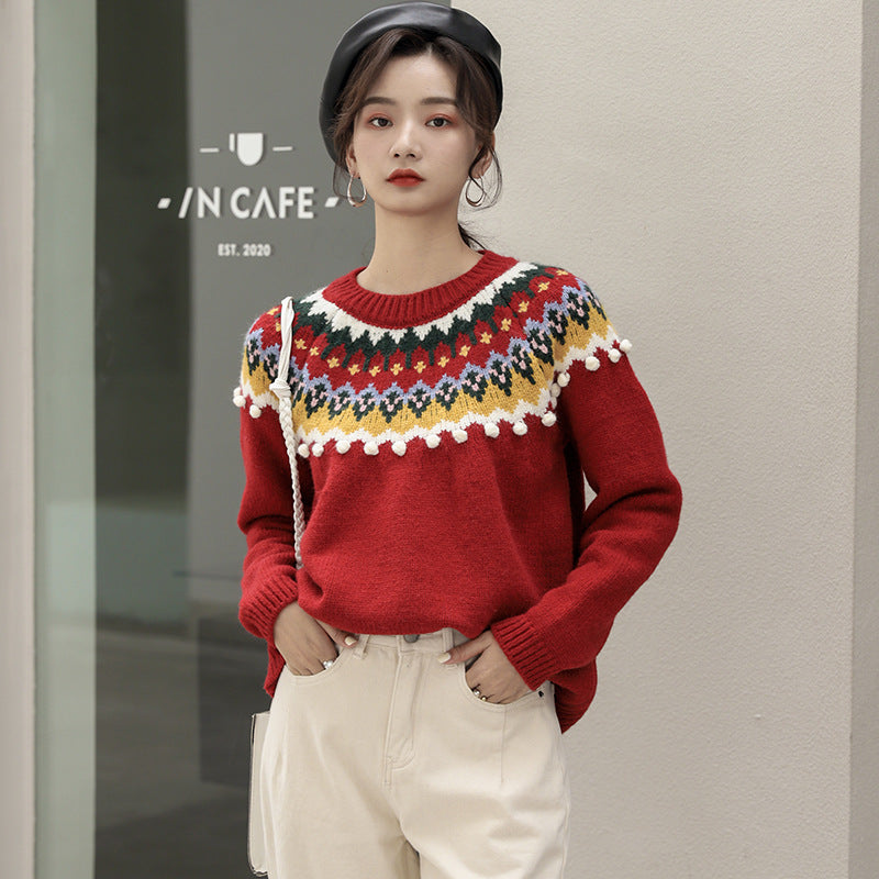 RED / WHITE CHRISTMAS SWEATER N111804