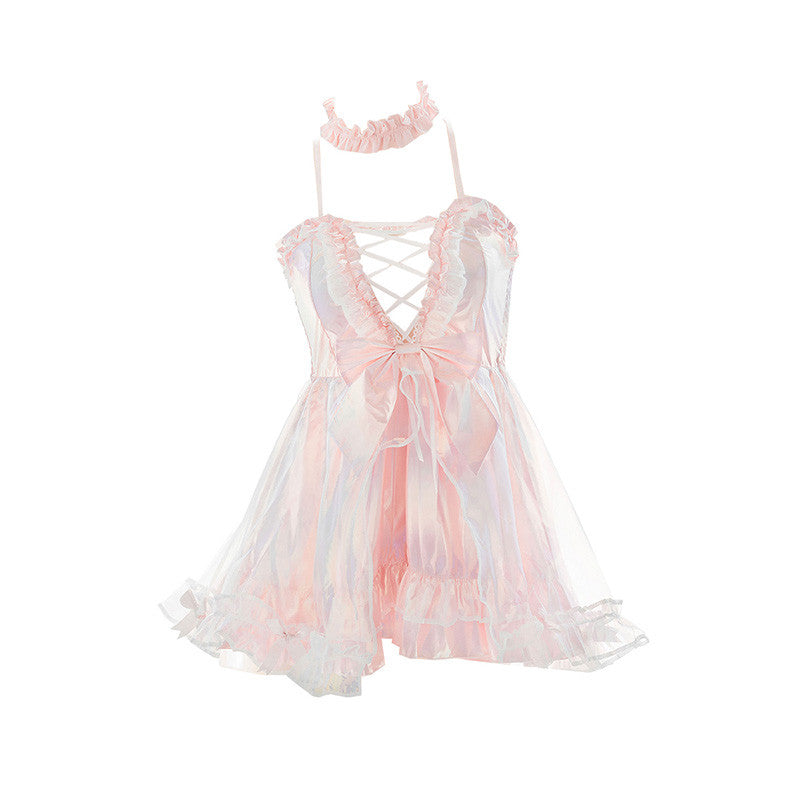 Laser Pink Mermaid Dress UB3406
