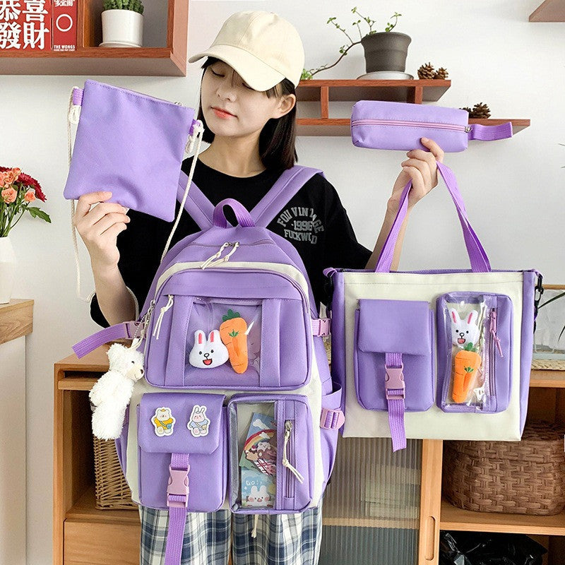 CUTE FOUR PIECE LARGE CAPACITY BACKPACK UB3124