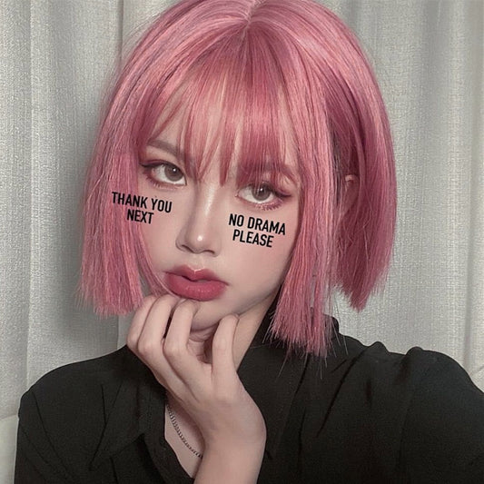 Lolita Pink Short Straight Hair Wig UB6124