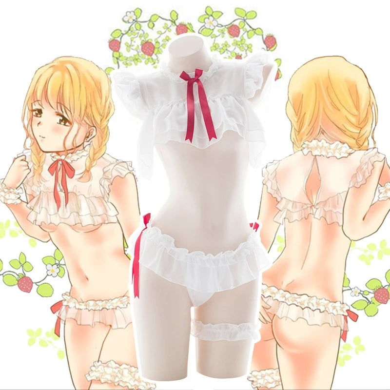 Chiffon Ruffled Underwear Set EV4094