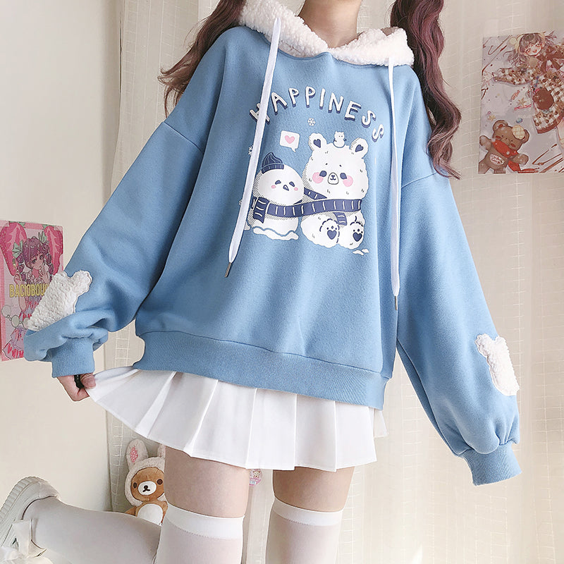 Polar Bear Snowman Hoodie UB3478