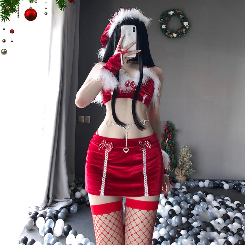 Christmas sweetheart suit red maid outfit UB3524