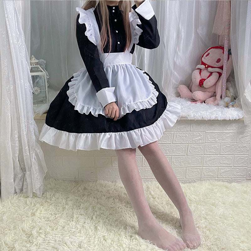 New Black White Cosplay Maid Dress UB6209