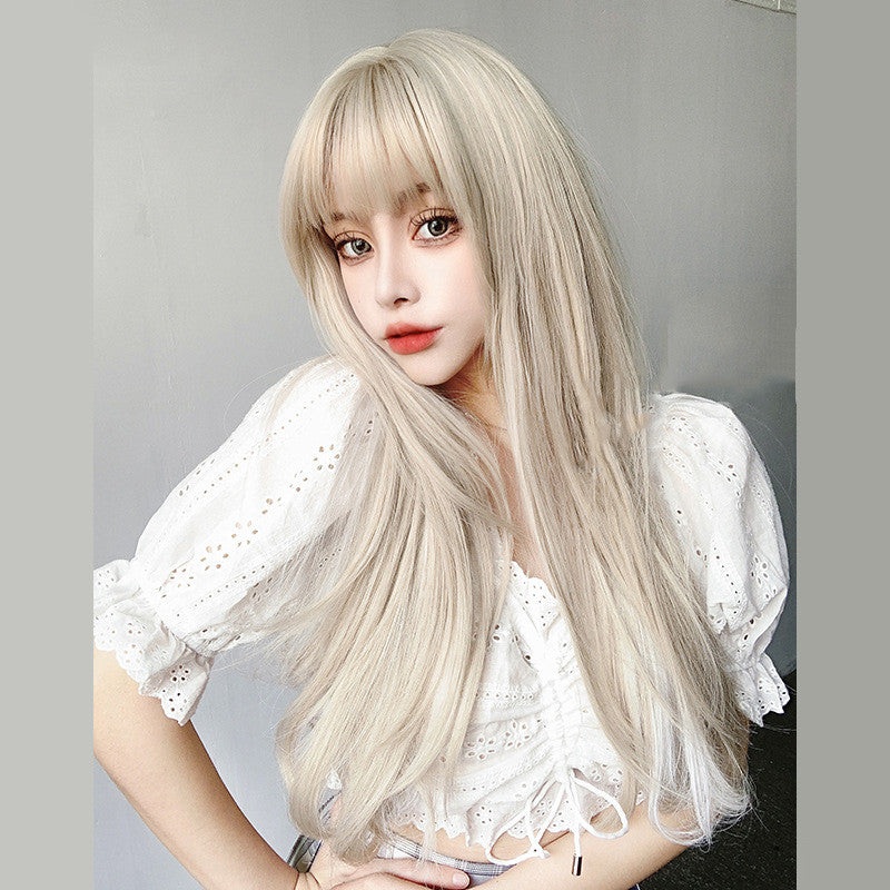 Natural Micro Curly Long Straight Wig ER5795