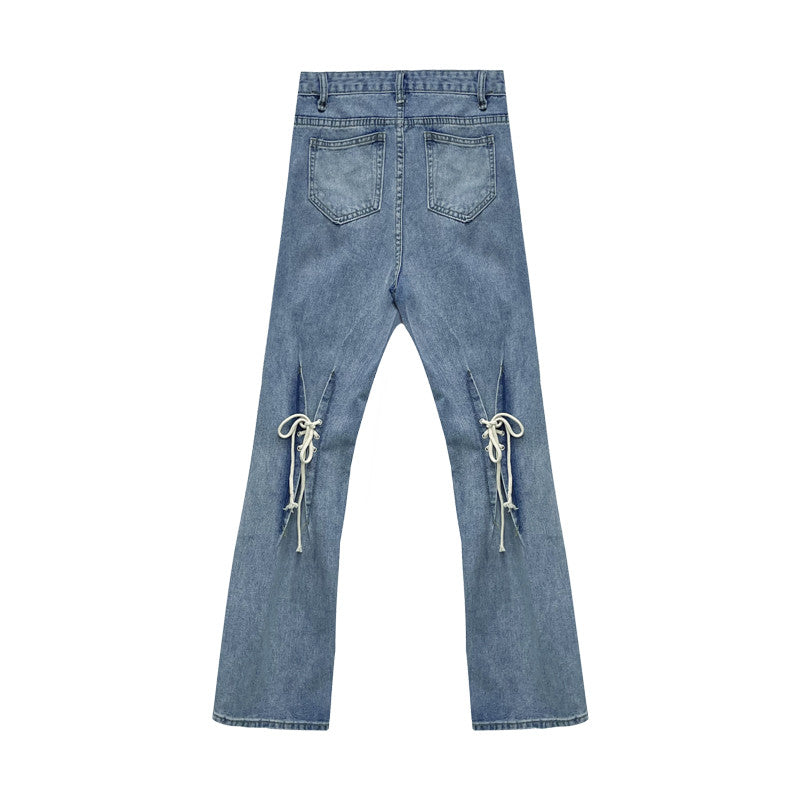 Light Blue Strappy Jeans ER5772