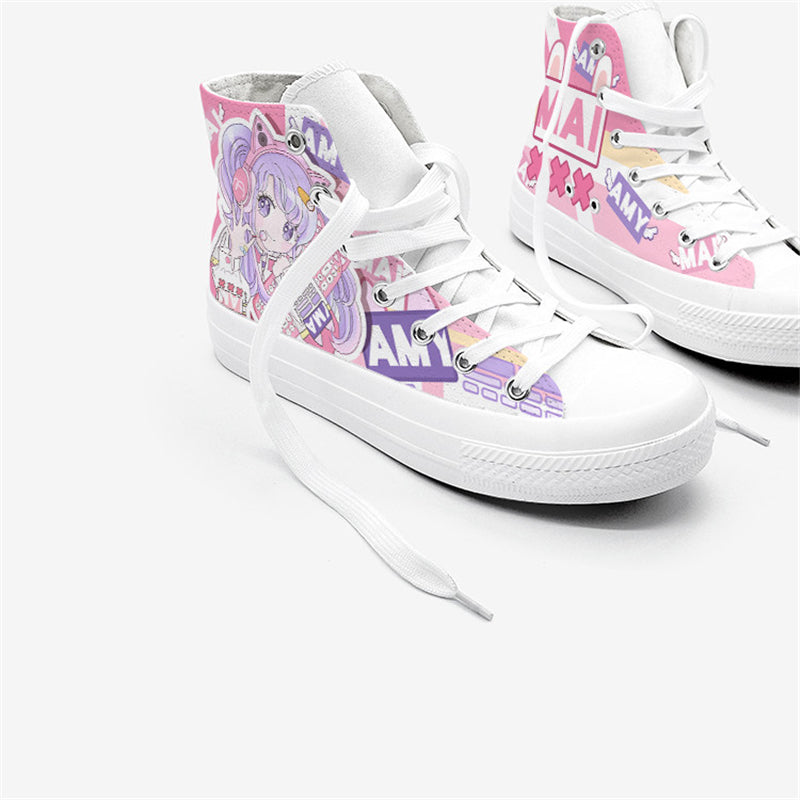 ANIME GAMING GIRLS CANVAS SHOES UB3389