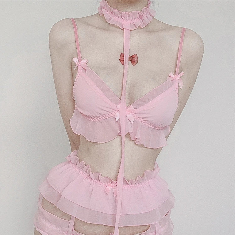 Pink Lace Maid Underwear Set EV4082