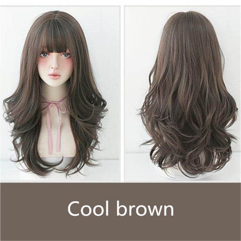 NATURAL BANGS LONG CURLY WIG UB3338