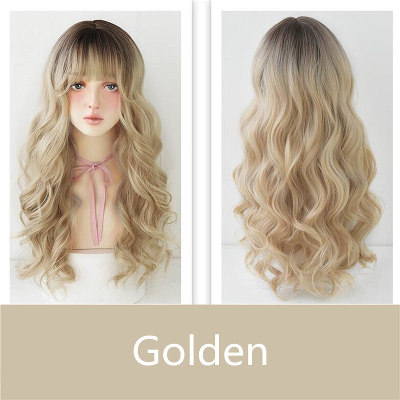 GOLDEN BIG WAVE LONG CURLY WIG UB3342