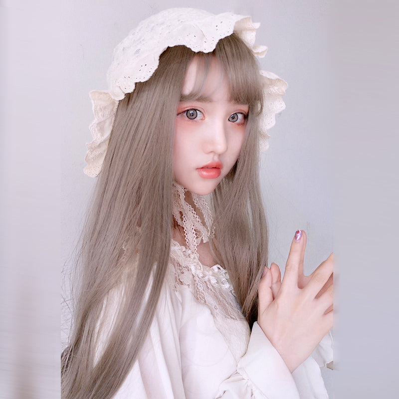 [ @owobrittany ] "LOLITA LINEN GRAY AIR BANGS" WIG K082210