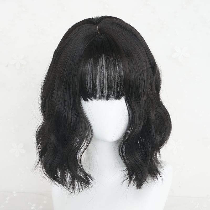 [@lunamartinezoficial]"BLACK MEDIUM LONG CURLY" WIG K102002