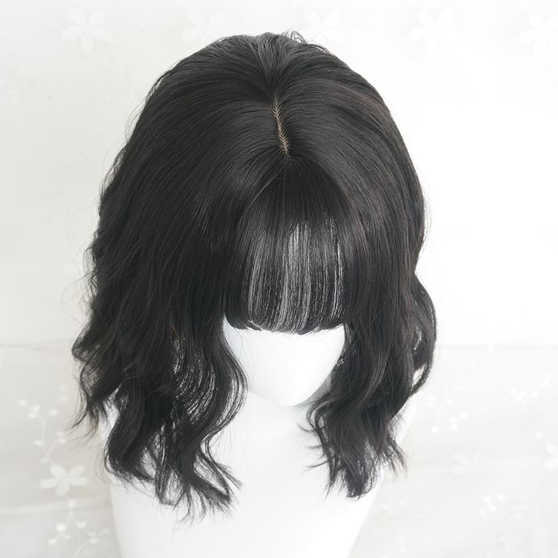[@lunamartinezoficial]"BLACK MEDIUM LONG CURLY" WIG K102002