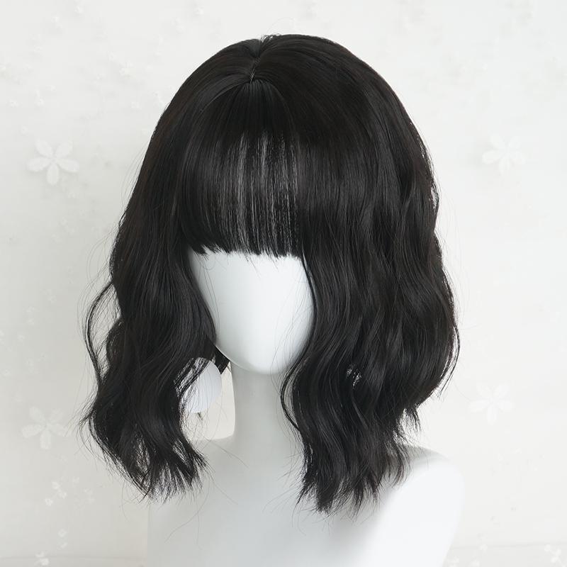 [@lunamartinezoficial]"BLACK MEDIUM LONG CURLY" WIG K102002