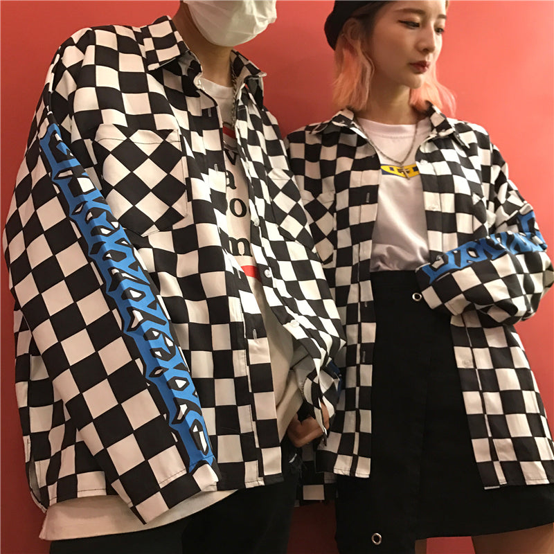 "CHECKERS & FLAMES" JACKET W010145