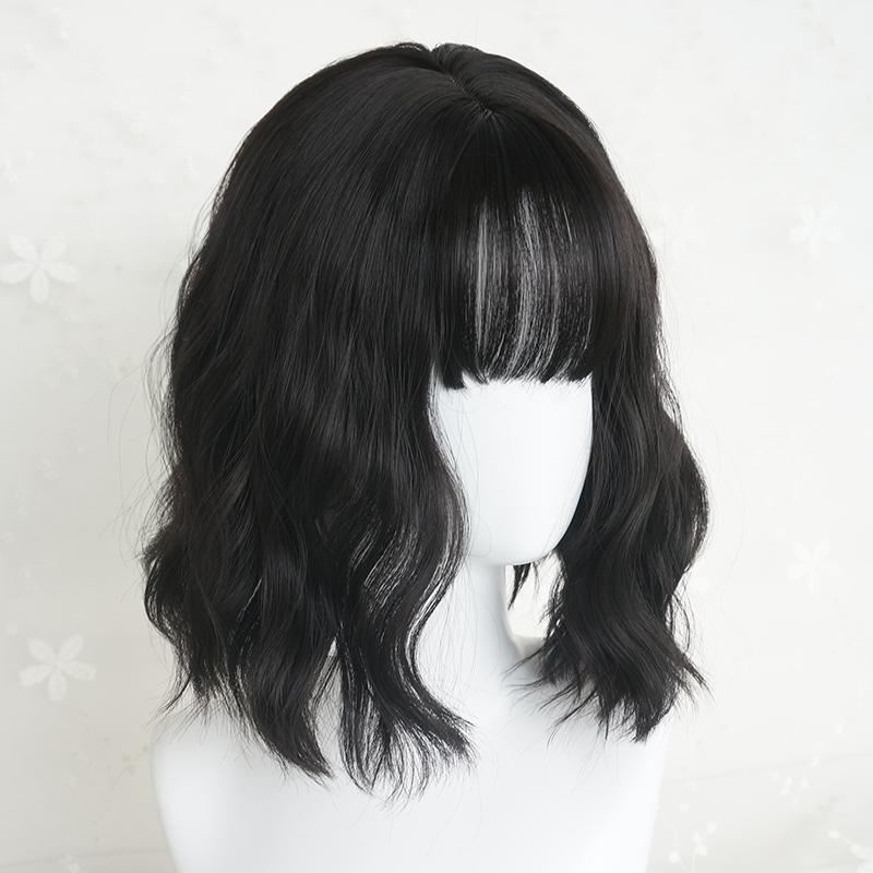 [@lunamartinezoficial]"BLACK MEDIUM LONG CURLY" WIG K102002